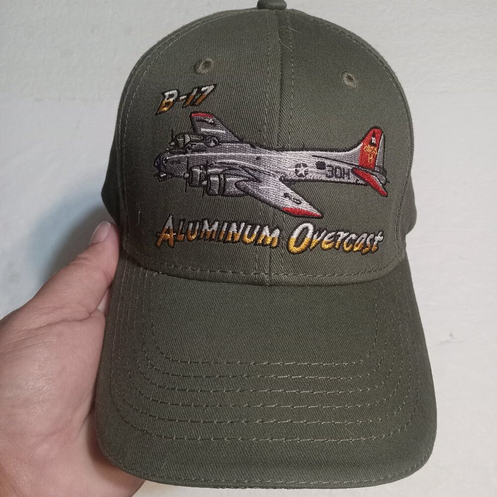 B-17 Aluminum Overcast WWII EAA K Products Adjustable Hat/Cap OSFM